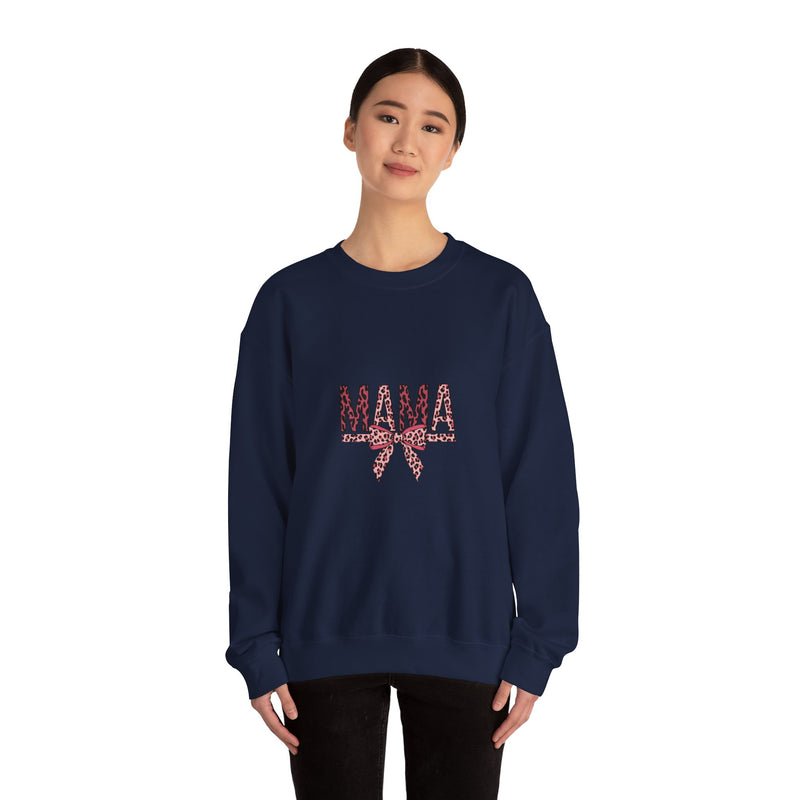 Leopard Print Mama Crewneck Sweatshirt - Stylish & Comfortable