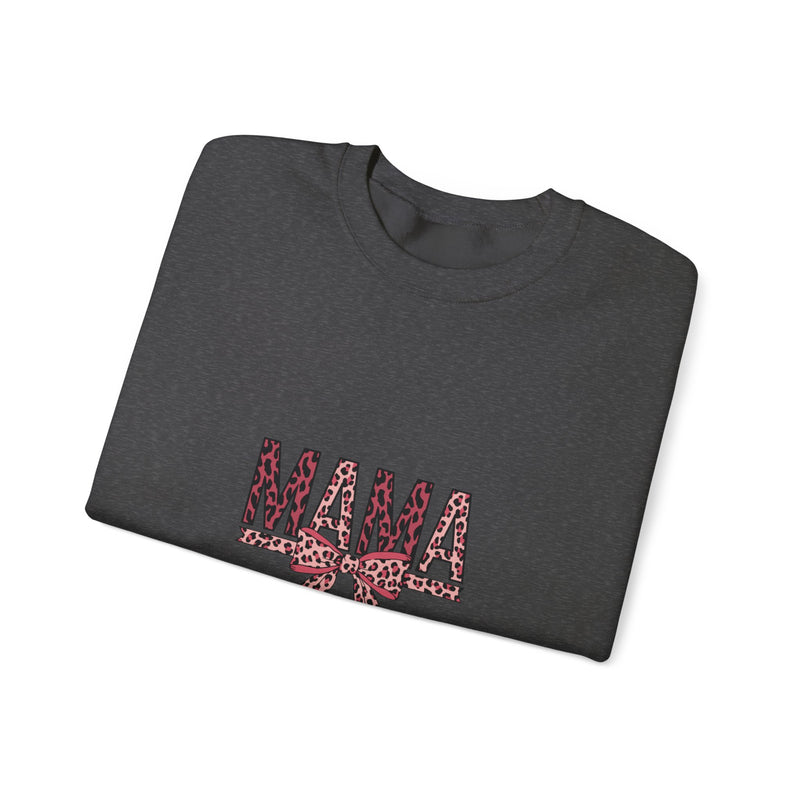 Leopard Print Mama Crewneck Sweatshirt - Stylish & Comfortable