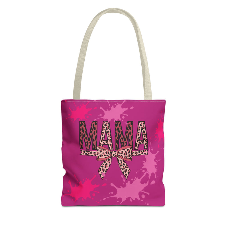 Stylish 'Mama' Tote Bag - Pink Leopard Print Shopping Bag for Moms