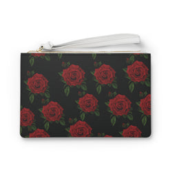 Clutch Bag with Rose Flower Design - Elegant Floral Purse for Women