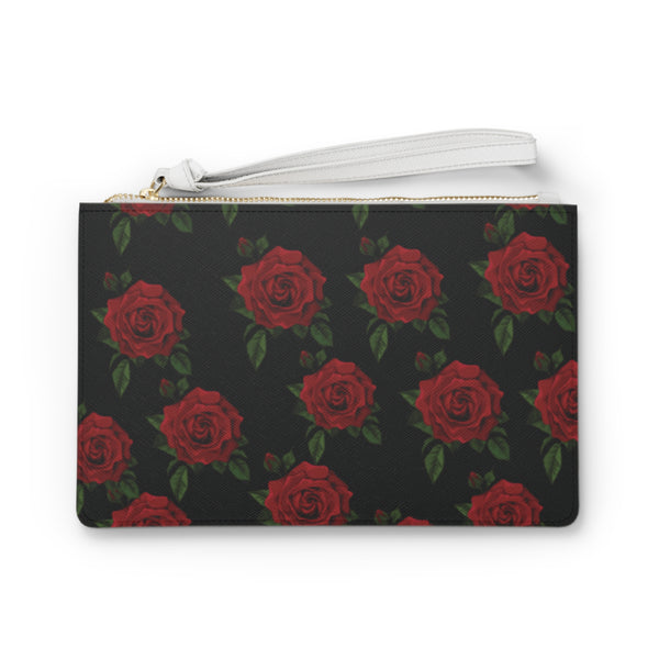 Clutch Bag with Rose Flower Design - Elegant Floral Purse for Women