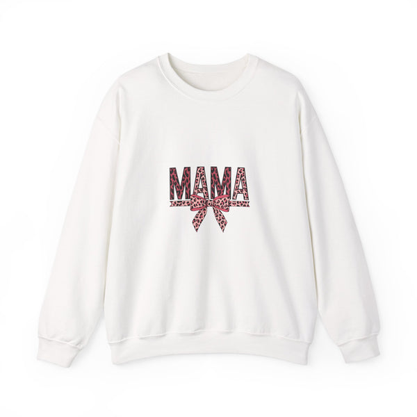 Leopard Print Mama Crewneck Sweatshirt - Stylish & Comfortable