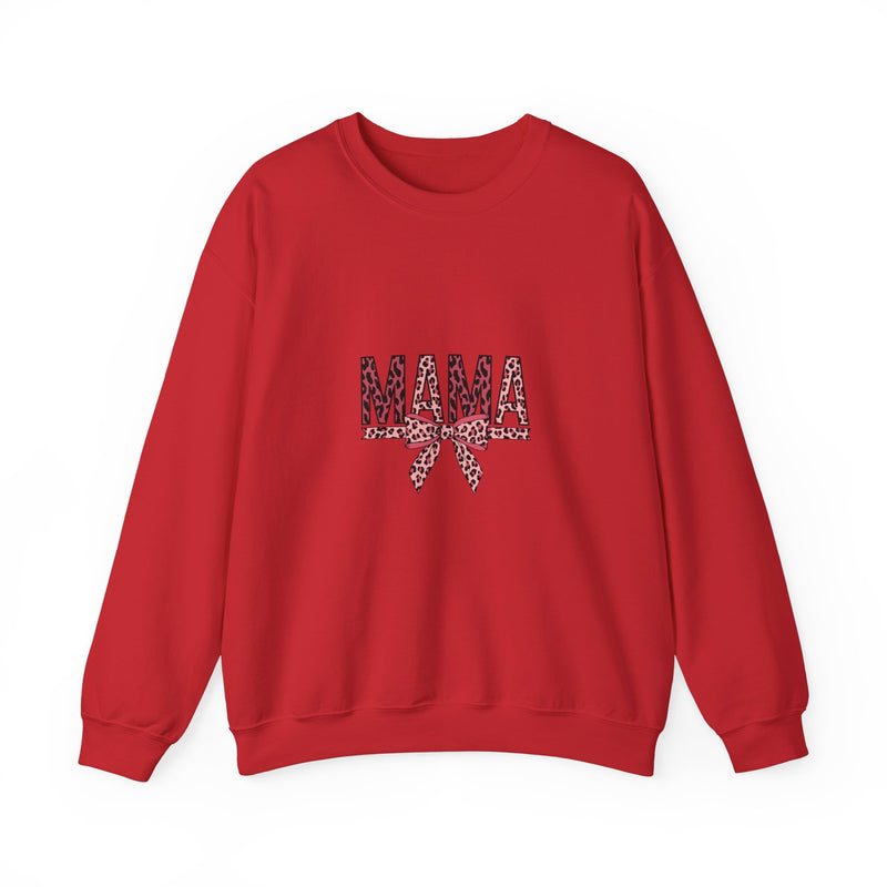Leopard Print Mama Crewneck Sweatshirt - Stylish & Comfortable