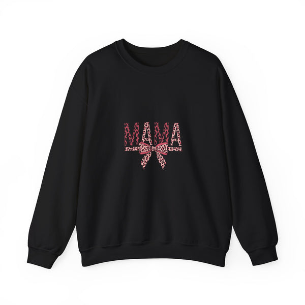 Leopard Print Mama Crewneck Sweatshirt - Stylish & Comfortable