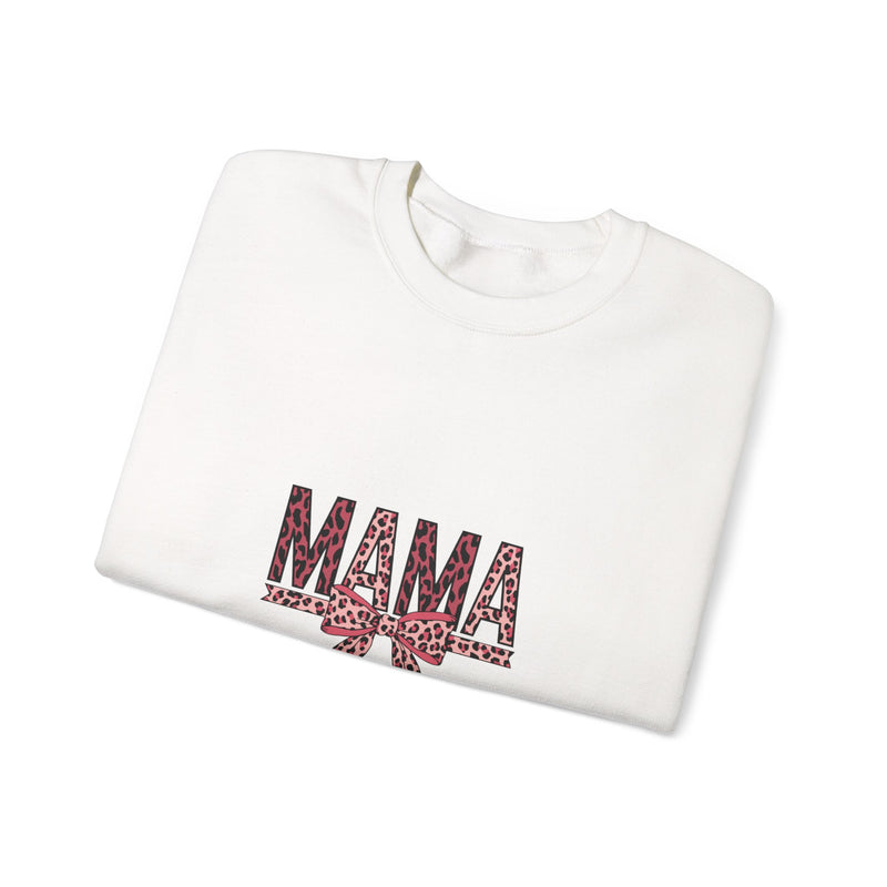 Leopard Print Mama Crewneck Sweatshirt - Stylish & Comfortable