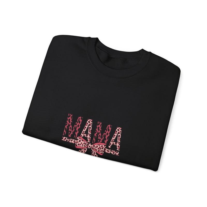 Leopard Print Mama Crewneck Sweatshirt - Stylish & Comfortable