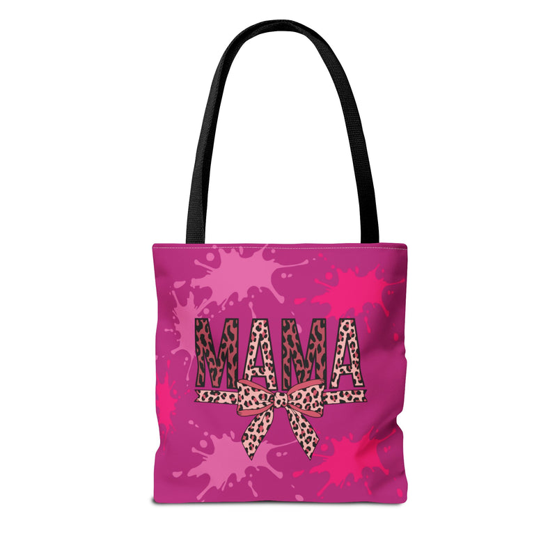 Stylish 'Mama' Tote Bag - Pink Leopard Print Shopping Bag for Moms